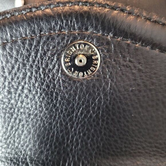 Brighton Black‎ Leather Crossbody Embroidered Multiple Pockets Strap - Picture 6 of 16